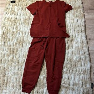 Mandala Scrub Set Fired Brick -Size Mediums (P)